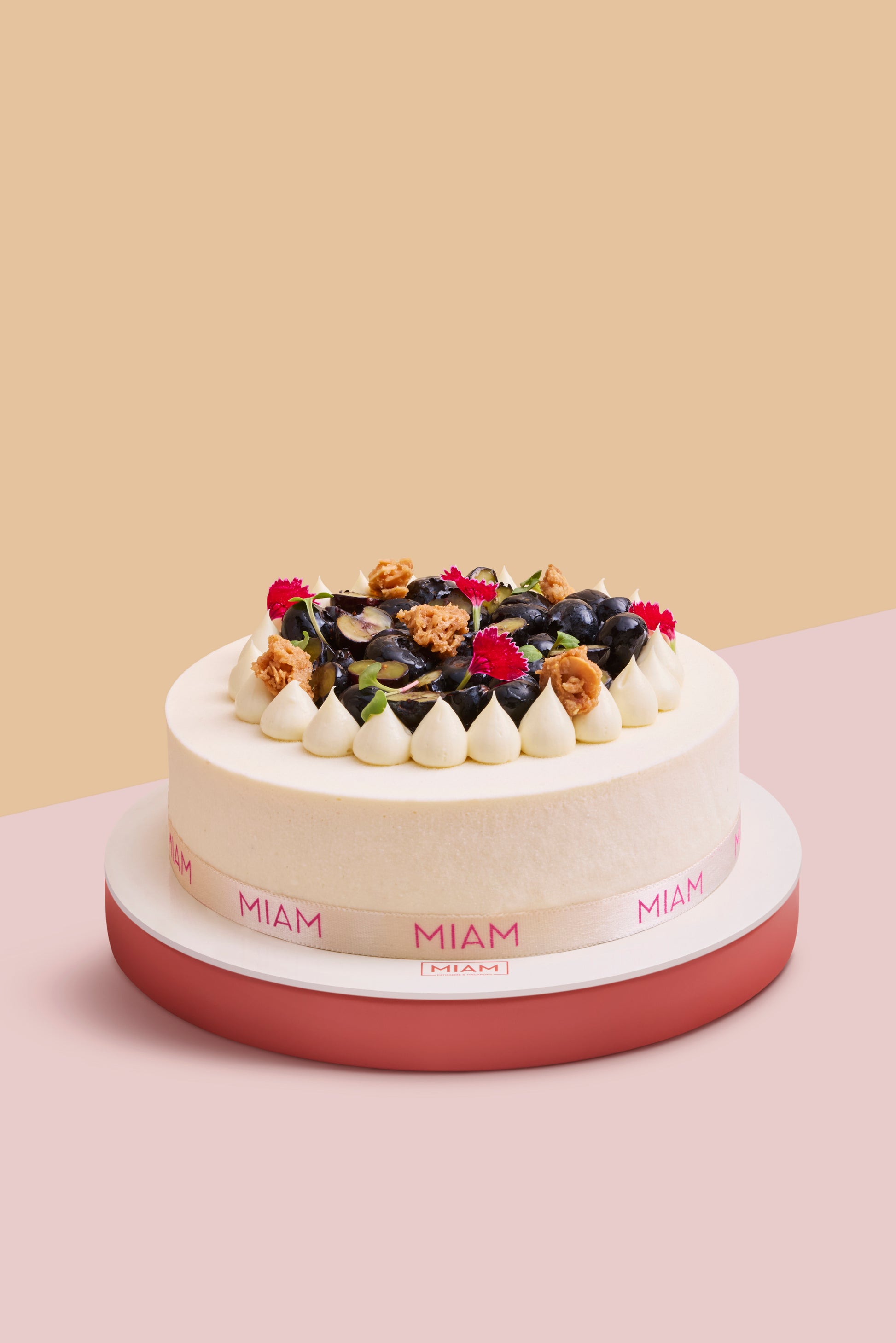 Eggless Fresh Blueberries & Vanilla Entremet