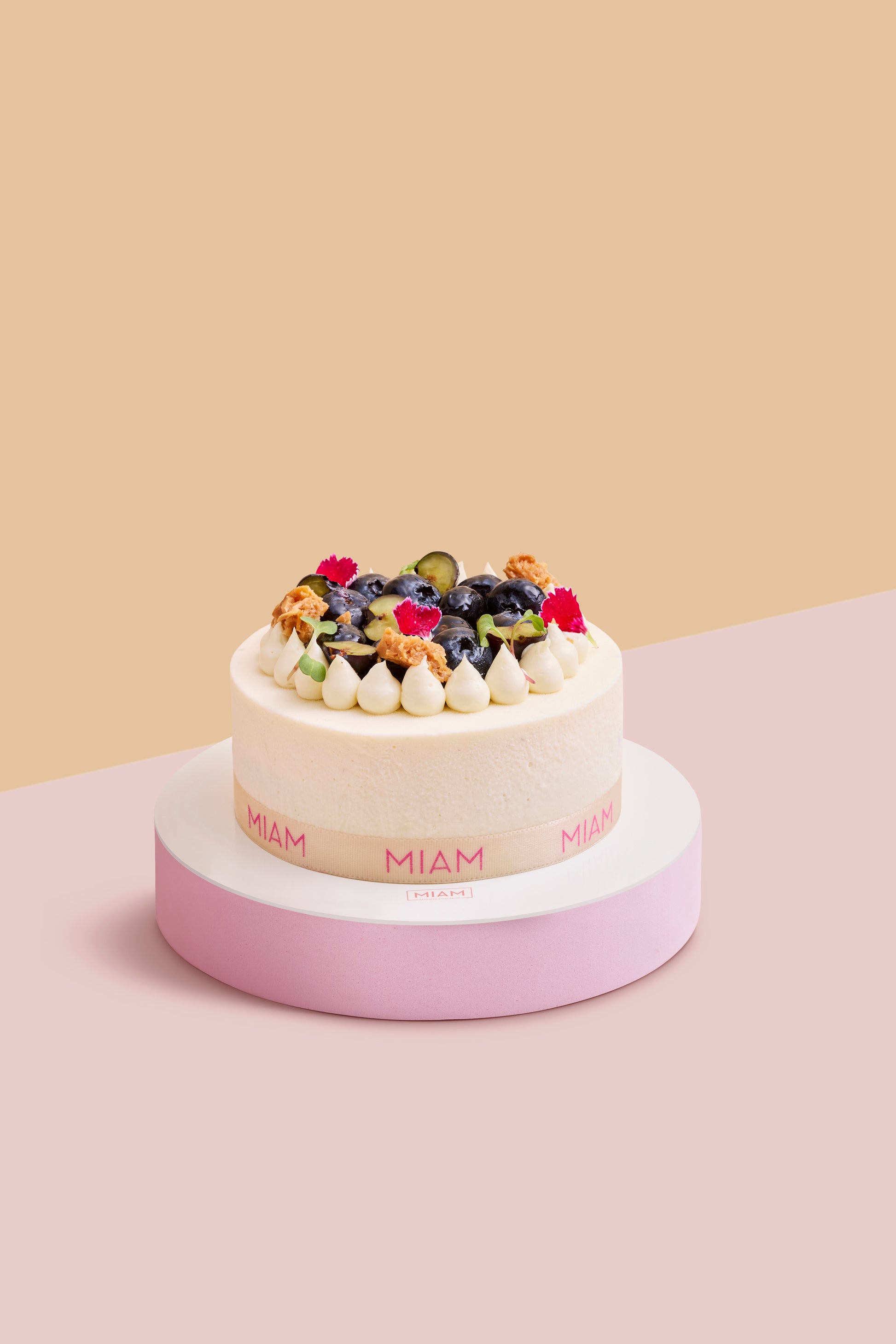 Eggless Fresh Blueberries & Vanilla Entremet