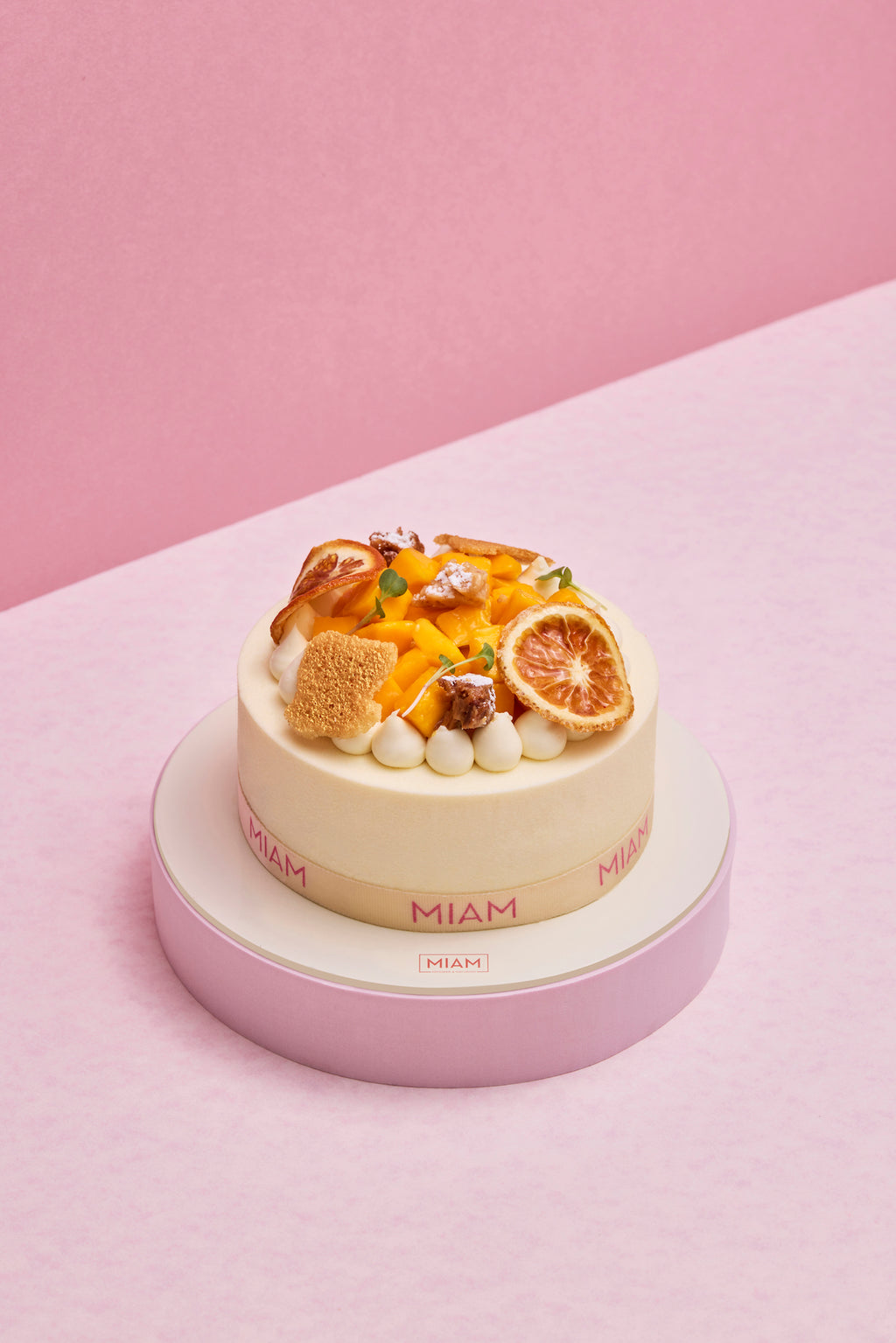 Eggless Vanilla & Fresh Mango Entremet