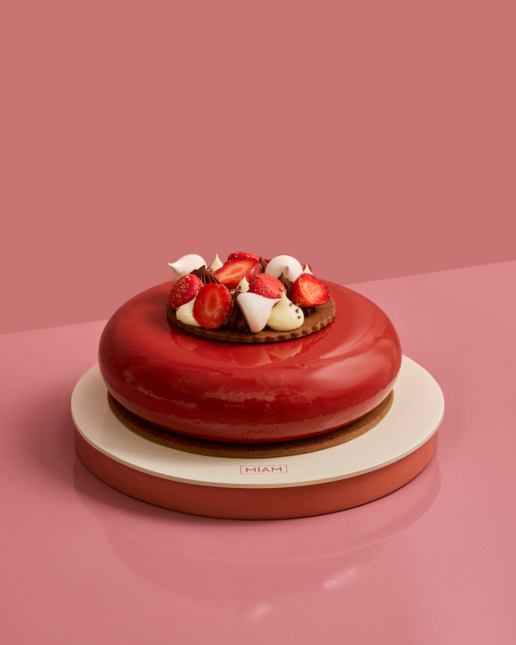 Dark Chocolate & Strawberries Entremet