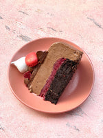Load image into Gallery viewer, Dark Chocolate &amp; Raspberry Entremet - 1 kg
